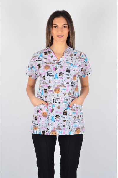 Desenli Tek Üst Toy Fixer