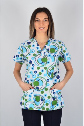 Desenli Tek Üst Renkli Çember