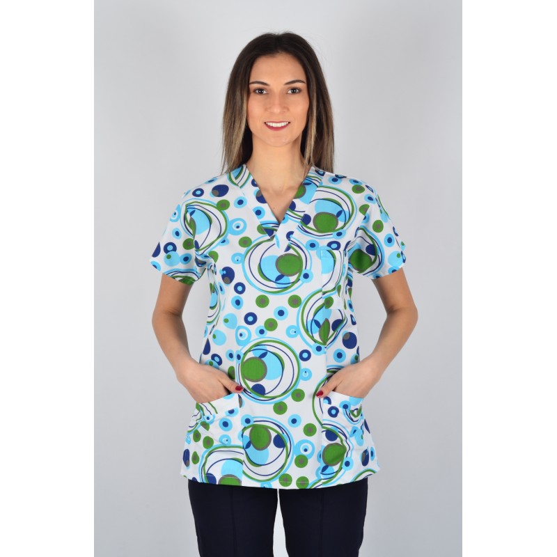 Desenli Tek Üst Renkli Çember