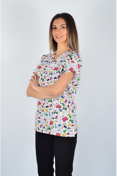 Desenli Tek Üst Arabalar