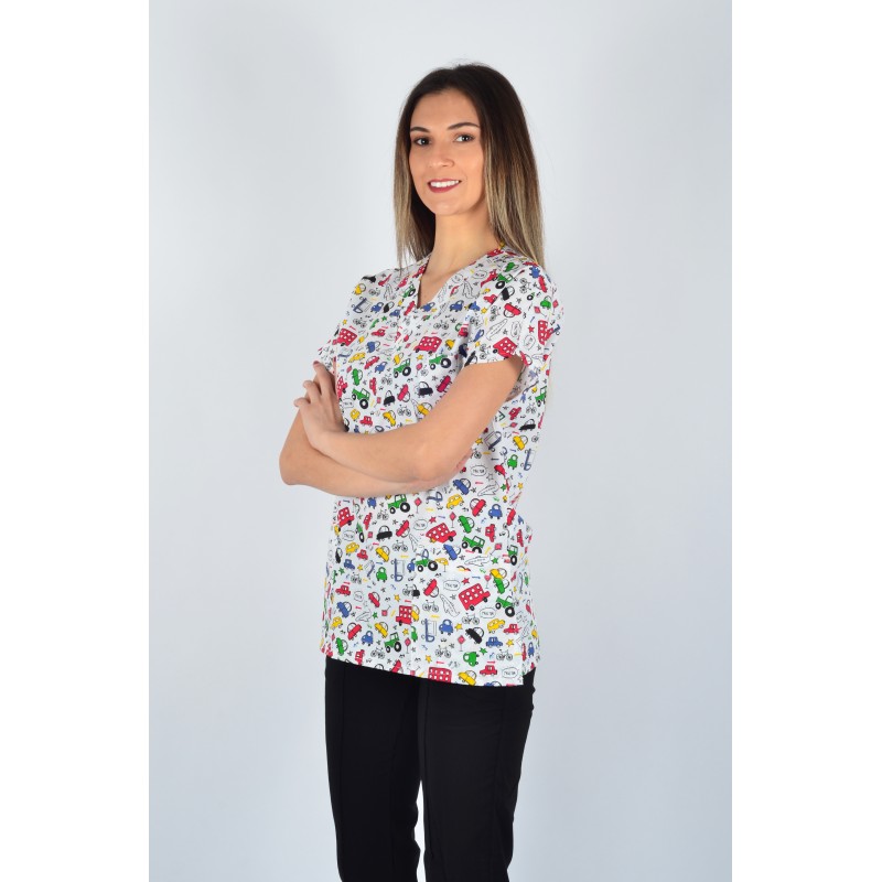 Desenli Tek Üst Arabalar