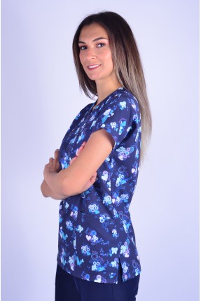 Likralı Desenli Tek Üst