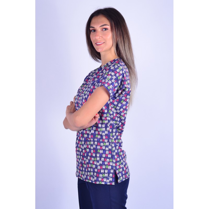 Likralı Desenli Tek Üst