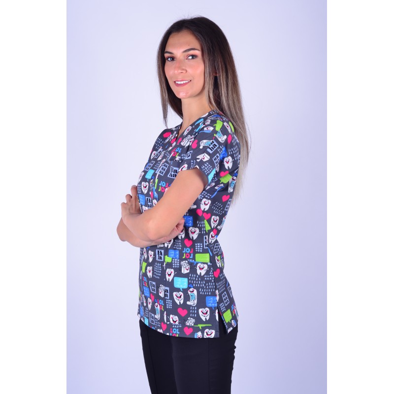 Likralı Desenli Tek Üst