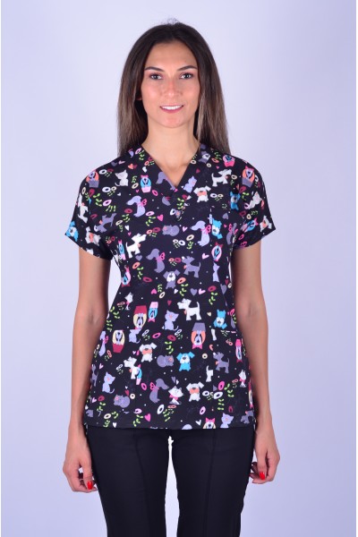 Likralı Desenli Tek Üst