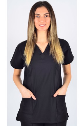 K-Flex  Likralı Siyah Tek Üst K-Flex  Likralı Siyah Tek Üst