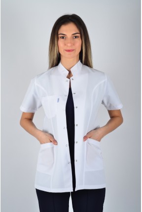 Kısa Kol Hakim Yaka Kısa Önlük