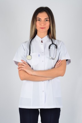 Kısa Kol Hakim Yaka Kısa Önlük