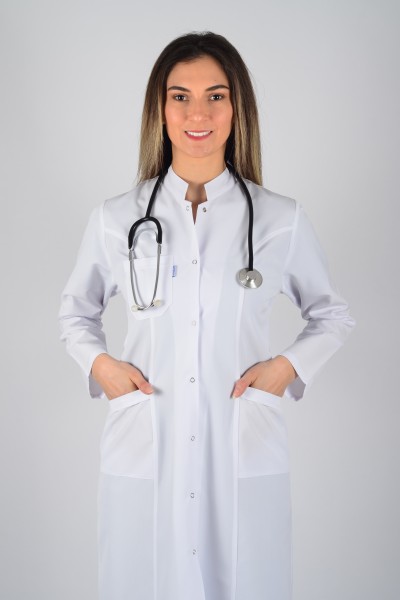 Uzun Kol Hakim Yaka Maxi Boy Önlük